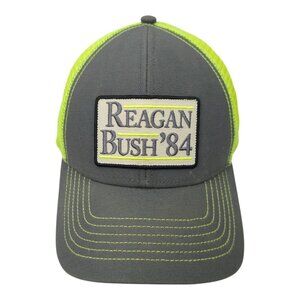 Reagan Bush 84 Mesh Snapback Cap Vintage Trucker Baseball Hat Rowdy Gentleman
